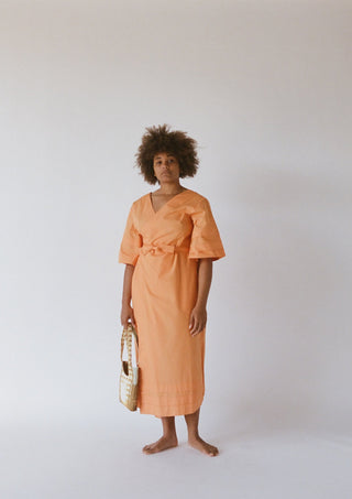 The Potter's Robe in Crisp Organic Cotton.