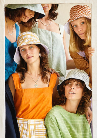 A Hat for a Head - various hand-woven khadi fabrics